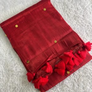 Nayanthara Inspired Metallic Tissue Saree