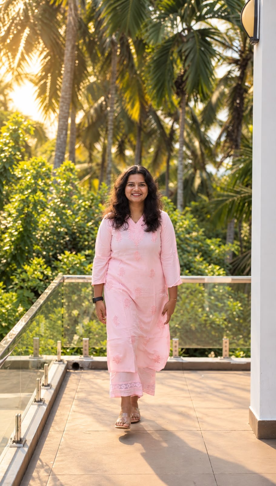 Premium Cotton Hand-Embroidered Chikankari Kurta Set - Image 2